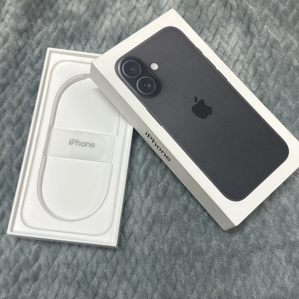 Apple iPhone 16 Box Only Black 128GB MYAP3LL/A Empty Retail Packaging No Phone